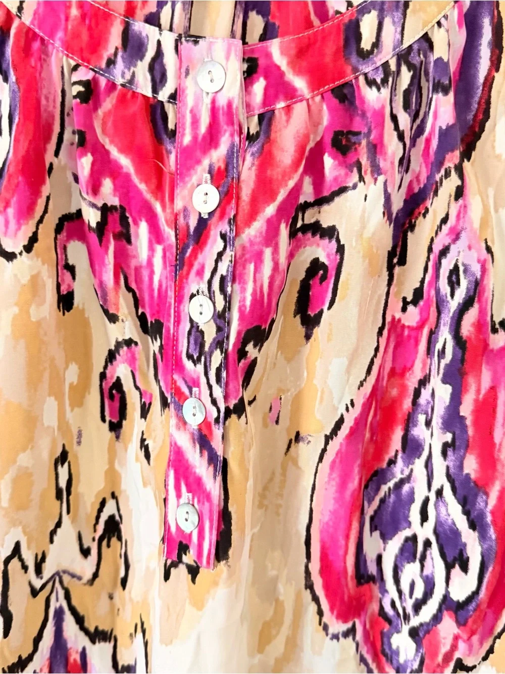 Chico’s 3/4 Sleeve Colorful Blouse Size S